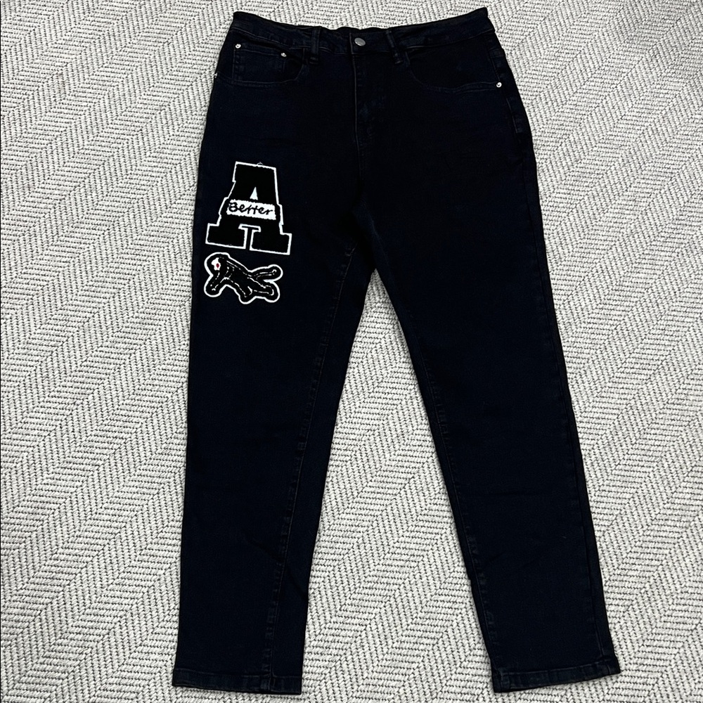 SHEIN Jeans with Patch Accents